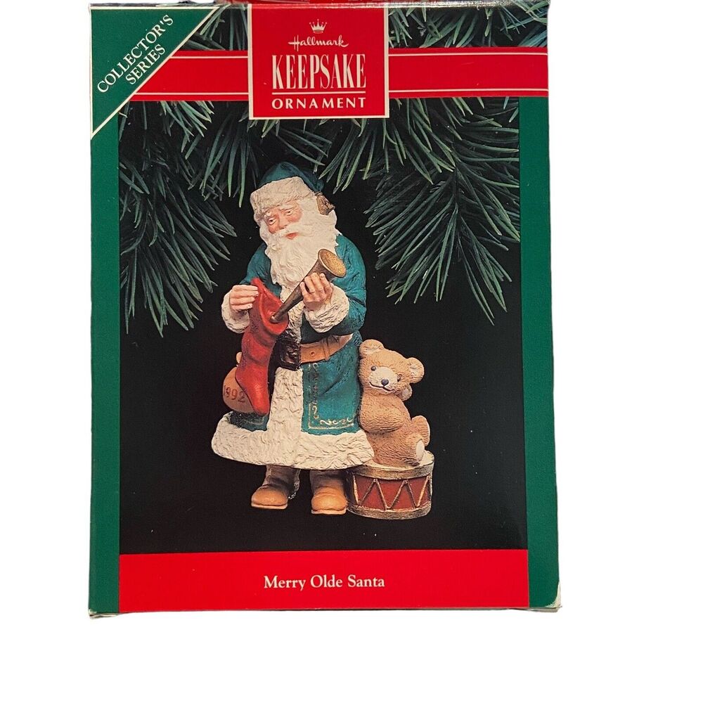 Hallmark Keepsake Ornament Merry Olde Santa Christmas 1992 #3 In Series‎ Vintage